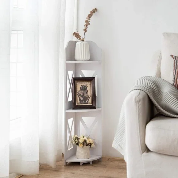 Corner Shelf Stand, Storage Organizer Great for Bathroom, Corner Shelf